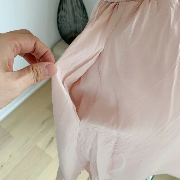 Talula Dusty Blush Pink Cutout Waist Short Sleeve Dress XS - Picture 4 of 8